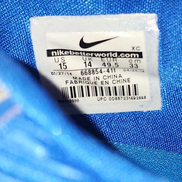 NWOT  Nike Vapor Speed 3/4 TD football‎ cleats in the Detroit Lions colorway - Picture 5 of 16